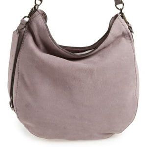Rebecca Minkoff Convertible Nubuck Suede Biker Stud Hobo in Pale Lavender *****